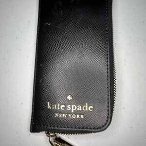 Kate Spade Black Key Holder with Gold Zipper